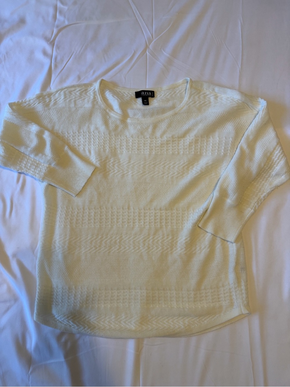 a.n.a Cream Scoop Neck Lightweight Knit Sweater